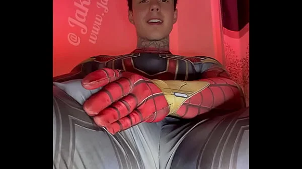 Jakipz Strokes His Massive Cock In Super Hero Costumes Before Shooting A Huge Load